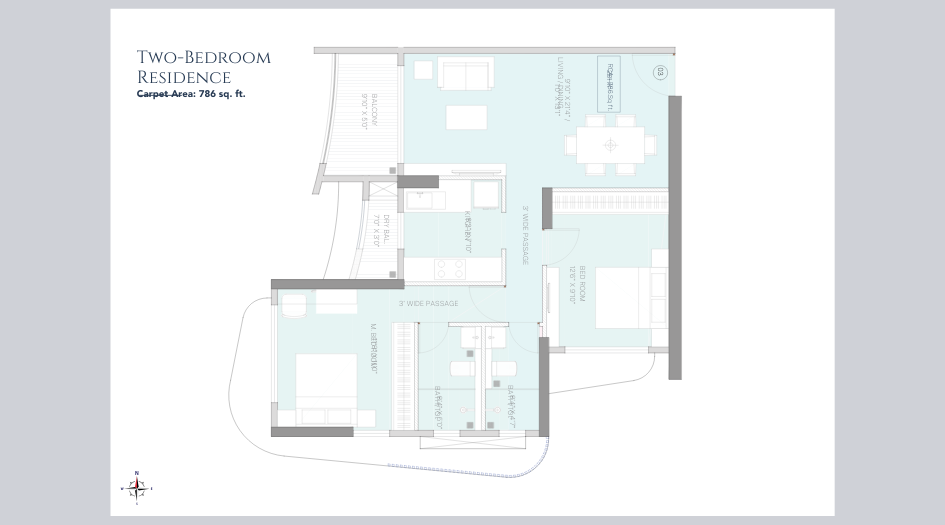 Mittal-Urna-71P -Floor-Plan-2-BHK